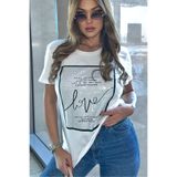 RICH GLAM Yazılı Crystal Taşlı Büyük Beden Bisiklet Yaka Pamuk Şık Kadın Bluz Kısa Kollu T-shirt Tişört