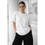 Rich Kadın Ekru Premium Modal Kumaş Oversize T-Shirt