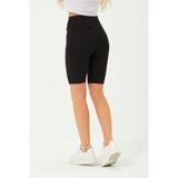 Rich Kadın Toplayıcı Yüksek Bel Kısa Tayt Esnek Spor Tayt - XL - Siyah