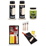 Rich Master Akrilik Boya Krem 500ccx2 .dolap Boyama + Mobilya Boyama Seti Vernik Set