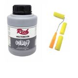 Rich Multi Decor Chalked Akrilik 1750ml 4576 Is Siyah&Sarı Sünger Rulo Seti