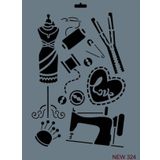 Rich New Seri N-324 35x25 cm Stencil