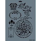 Rich New Seri N-330 35x25 cm Stencil