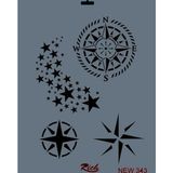 Rich New Seri N-343 35x25 cm Stencil