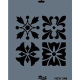 Rich New Seri N-348 35x25 cm Stencil