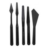 Rich Plastik Spatül Set Siyah 5'li Model 11247 Çok Amaçlı Kullanım İçin Uygun