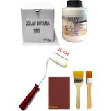 Rich Selfy Decor Beyaz Kendinden Vernikli Boya 1750 gr Dolap Boyama Seti