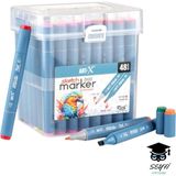 Rich Sketch Marker Çift Taraflı Çizim Kalem Seti Art-X Rich Yüksek Kalite Kalıcı Mürekkep İade Garantili,SYFARTXSET-48