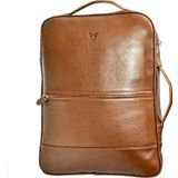 RİCH SMİTH ® GERÇEK DERİ 15" LAPTOP SIRT ÇANTASI / 3018 TABA (PARLAK ARSEL)