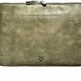 RİCH SMİTH ® GERÇEK DERİ LAPTOP ASKILI CLUTCH ÇANTA / 6218 YEŞİL (DUMANLI)