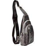 RİCH SMİTH ® GERÇEK DERİ OMUZ GÖĞÜS ÇANTASI FREEBAG / 4819 FÜME (DUMANLI)