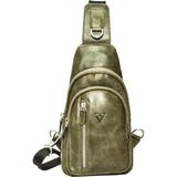 RİCH SMİTH ® GERÇEK DERİ OMUZ GÖĞÜS ÇANTASI FREEBAG / 4819 YEŞİL (DUMANLI)