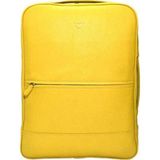 Rich Smith® Gerçek Deri Sırt Askılı 15" Laptop Evrak Çantası 3018 Sarı