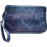 RİCH SMİTH ® GERÇEK DERİ TUTAÇLI CLUTCH EL ÇANTASI CUTE / 3418 LACİVERT (DUMANLI PARLAK)