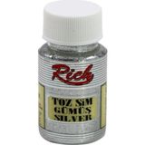 Rich Toz Sim Gümüş İnce Taneli Dekoratif Süslemeler İçin 50Cc Şişede Parlak Renk