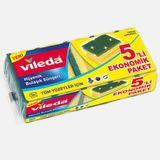 Rich Vileda Yeşil Oluklu Bulaşık Süngeri 5'li Ekonomik Paket
