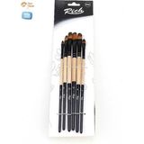 Rich Yeni Seri 6 Lı Kedi Dili Set 6 Adet Fırça (2,4,6,8,10,12 Numara)