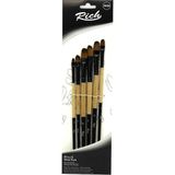rich yeni seri kedi dili yağlıboya - akrilik fırça seti 6 lı set (no : 2,4,6,8,10,12) set6-70-11220 - Yok