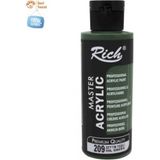 Rich Zeytin Yeşili Boya Akrilik 120CC Master N:209 Yoğun Pigment ve Üstüm Kapatıcılık