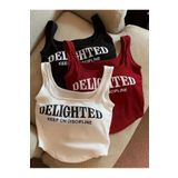 Richarlison Kadın Siyah Bordo Beyaz 3'Lü Paket Keep On Discipline Baskılı Fitilli Askılı Crop Top Bluz