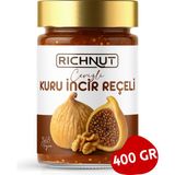 Richnut Cevizli Kuru İncir Reçeli 400 gr Doğal İçeriklerle Zenginleştirilmiş Sofralar İçin
