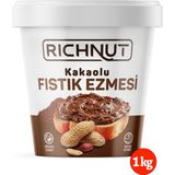Richnut Kakaolu Fıstık Ezmesi 1 kg Türkiye Menşeli Katkısız Lezzetli Doğal Ürün