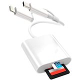 RICHUPON iPhone Kamera için SD Kart Okuyucu, Çift Konnektör Yıldırım/USB C Hafıza Kartı Okuyucu Desteği SD/TF Kart, Yüksek Hızlı SD Kart Adaptörü, iPhone/Android Telefon Tablet ile Uyumlu, Tak ve Çalıştır