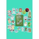 Rick And Morty Sticker Paketi/Bullet Journal Defter Çıkartma Ajanda Laptop Etiket, 6874966878946874