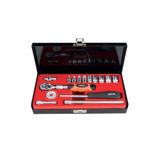Rico 006-RC1017 15 Parça 1/4 Uzatmalı Cırcırlı 4-13 mm Lokma Takımı