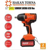 Rico 1/2 20V 4 Ah Şarjlı Somun Sökme Sıkma Makinesi 650 Nm