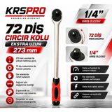 Rico 1/4 Uzun Lokma Cırcır Kolu 270MM 72 Diş
