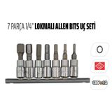 Rico 7 Parça 1/4” Lokmalı Allen Bits Uç Seti