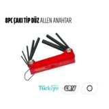 Rico 8 Parça Çakı Tip Düz Allen Alyan Anahtar Takımı 013-rc0204