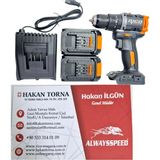 Rico-Darbeli Şarjlı Matkap Çelik Mandren Çift Akü 2AH 20V