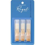Rico RCB0325 Royal Bb Klarnet Kamışı No: 2.5 (Orta Seviye/Eğitim) - 3'lü Paket | Fransız Kesim (Filed), Esnek Tepki ve D