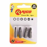 RICO Vidalama Bits Uç Seti 25 mm 4 Parça