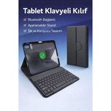 Ridata Samsung A9+ Plus X210 11'' 360° Dönebilen Bluetooth Klavyeli Tablet Kılıfı - Siyah