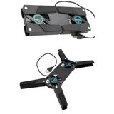 Riddex Portatif Katlanabilir Laptop Soğutucu Notebook Cooler 2 Fanlı