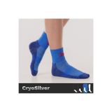 Rider Healthcare Cryo Silver + Havlu Taban Kısa Gümüş İplikli Çorap — Mavi/Beyaz (Erkek)