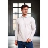 Ridley Regular Fit Doubleface Interlok Polo Yaka Erkek Sweatshirt - Taş