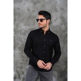 Riera Spain %100 Pamuk Erkek Gömlek Siyah Düğmeli - Xl - 001-Siyah
