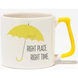 Right Place Right Time Sarı Şemsiye How I Met Your Mother Baskılı Sarı Kulplu Modern Seramik Kupa