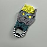 Righton Metal Mıknatıslı Kedi Desenli Şişe Açacağı