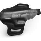Rigor Universe Glock 19 17 23 Uyumlu %100 Hakiki Deri Pancake Owb Tabanca Kılıfı Siyah Sol El