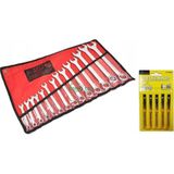 Rigour Kombine Düz-Yıldız Anahtar Takımı 14'Li Anahtar 8 X 32 Mm Ve Soma 1 Pkt Dekopaj