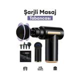 Rigour Yeni Nesil Şarjlı Masaj Tabancası Sporcu Masaj Aleti 4 Başlıklı Darbeli