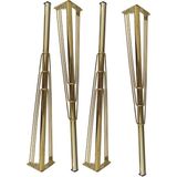 Rihan Mobilya 4'lü Metal Masa Ayağı Gold 71 cm Dayanıklı ve Modern Tasarımlı Vidalı Hairpin Ayak