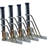 Rihan Mobilya 4'lü Metal Mobilya Ayağı Gold 15 cm Sehpa Puf Koltuk Ayağı Vidalı Hairpin Ayak - Gümüş
