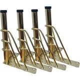 Rihan Mobilya 4'lü Metal Mobilya Ayağı Gold 18 cm Sehpa Puf Koltuk Ayağı Vidalı Hairpin Ayak