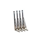 Rihan Mobilya 4'lü Metal Mobilya Ayağı Gümüş 32 cm Sehpa Puf Koltuk Ayağı Vidalı Hairpin ayak